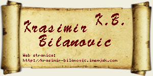 Krasimir Bilanović vizit kartica